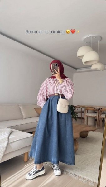  استایل با دامن تابستانی