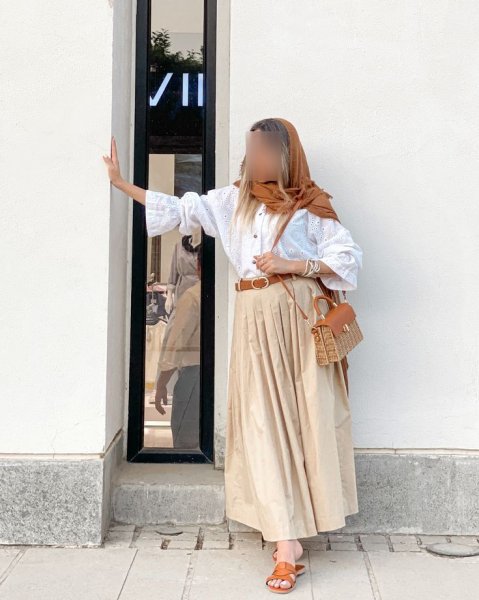  استایل با دامن تابستانی