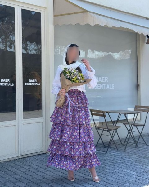  استایل با دامن تابستانی