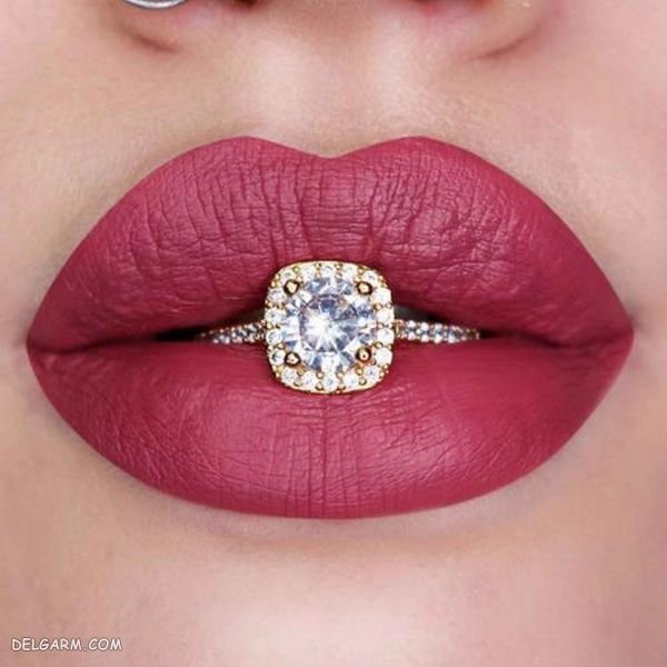  عکس رژ لب مخملی