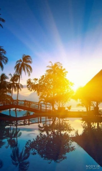  عکس طلوع خورشید از پشت پنجره