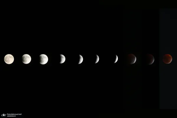  عکس ماه گرفتگی امشب
