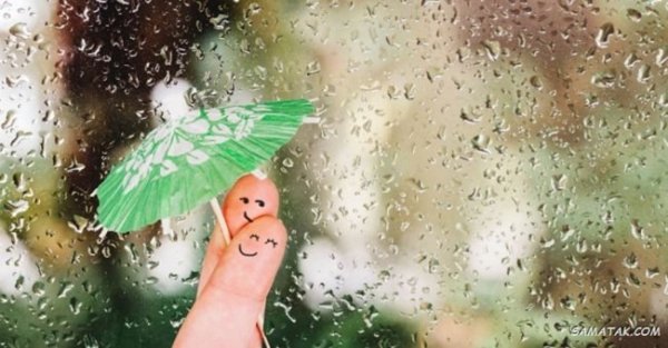 عکس بارانی عاشقانه