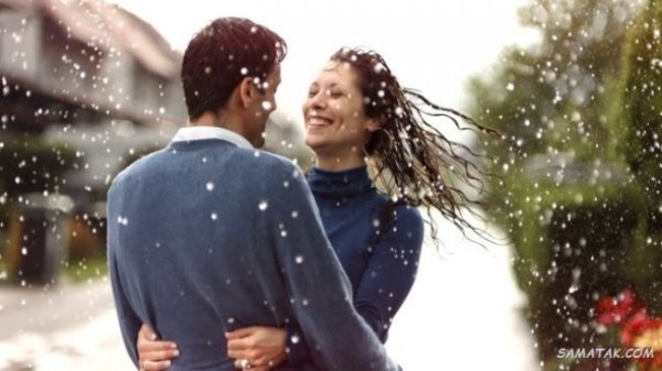  عکس بارانی عاشقانه
