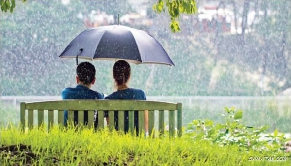  عکس بارانی عاشقانه