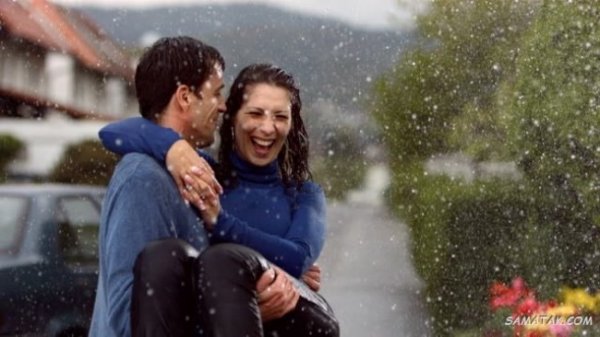  عکس بارانی عاشقانه