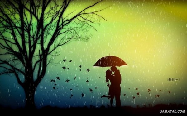  عکس بارانی عاشقانه