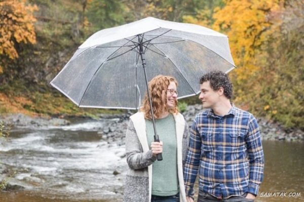  عکس بارانی عاشقانه