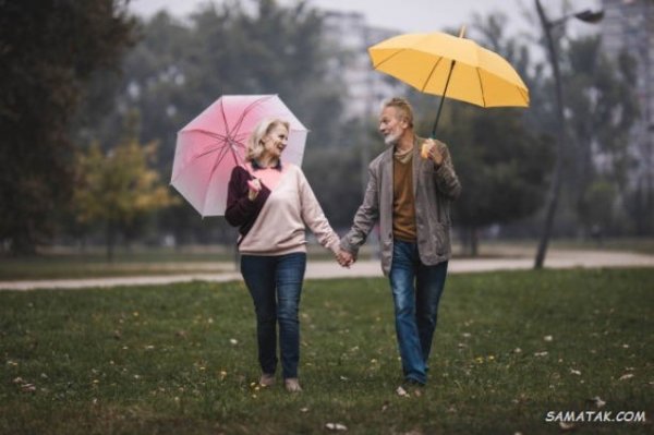  عکس بارانی عاشقانه دونفره