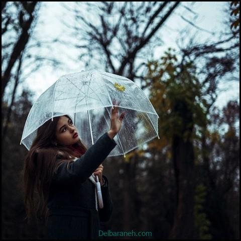 180 عکس پاییز بارانی دخترانه