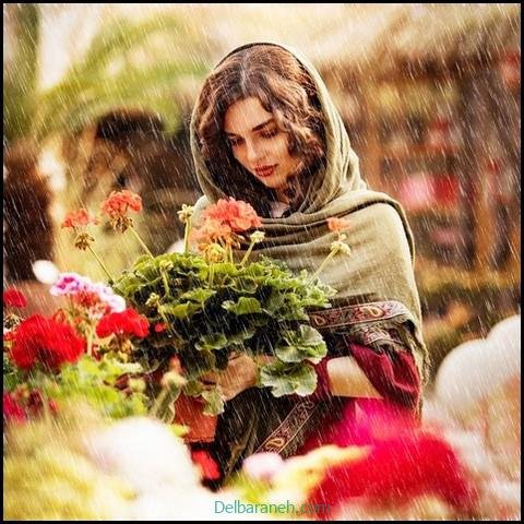  180 عکس پاییز بارانی دخترانه