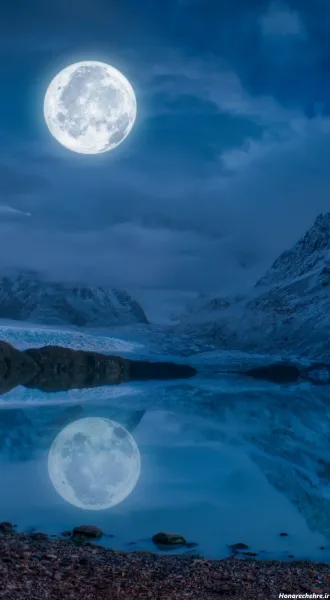  عکس ماه در شب واقعی از نزدیک