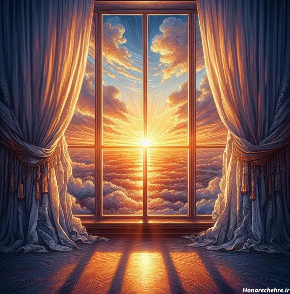  عکس طلوع خورشید در جنگل