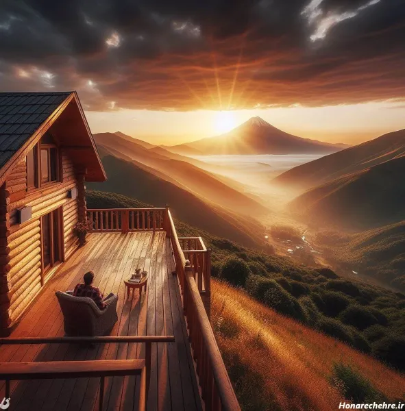  عکس طلوع خورشید در جنگل