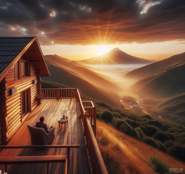 عکس طلوع خورشید در بهار