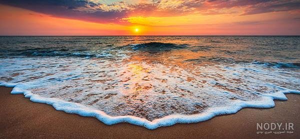  عکس طلوع افتاب کنار دریا