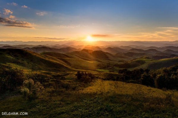  عکس غروب خورشید طبیعی