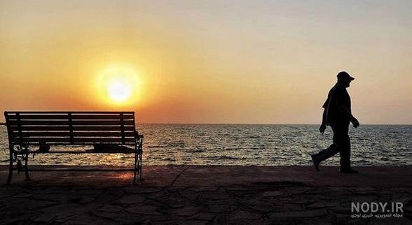  عکس غروب دریا غمگین