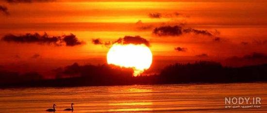  عکس غروب دریا غمگین