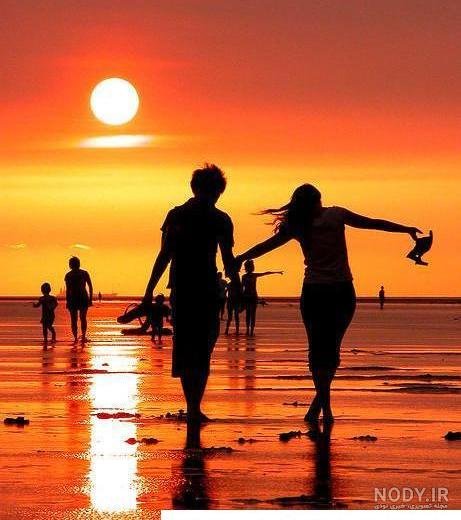 عکس غروب عاشقانه