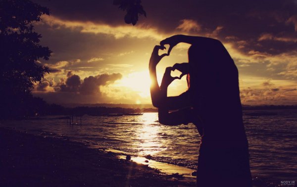  عکس غروب عاشقانه