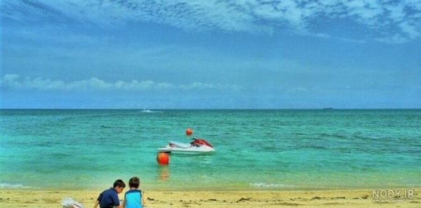  عکس ساحل نیلوفر کیش