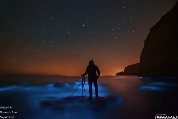  عکس ساحل قشم در شب