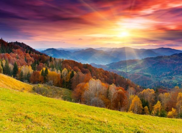  عکس طلوع پاییزی