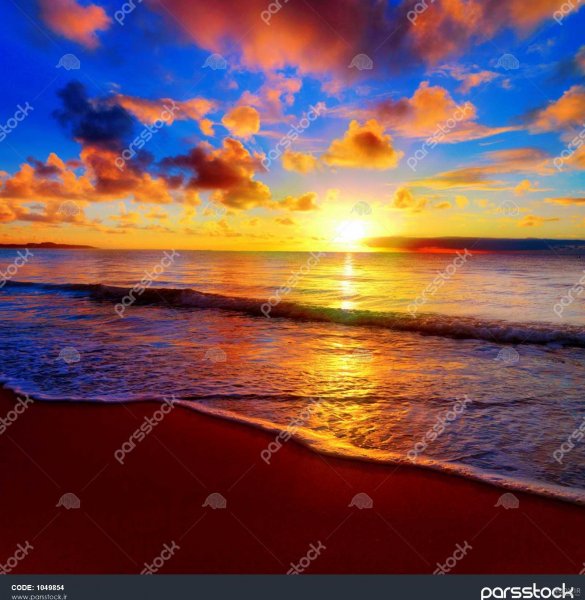  عکس طلوع خورشید روی دریا