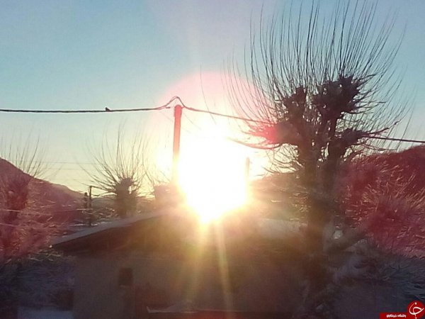  عکس طلوع خورشید در روستا