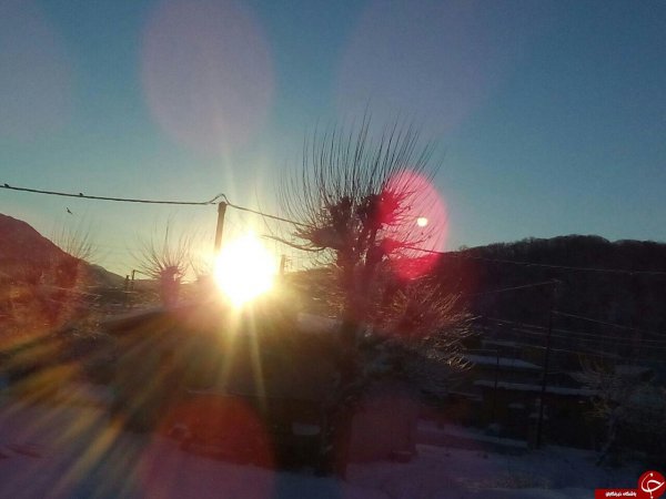  عکس طلوع خورشید در روستا