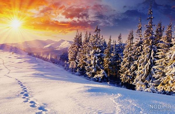  عکس طلوع زمستانی