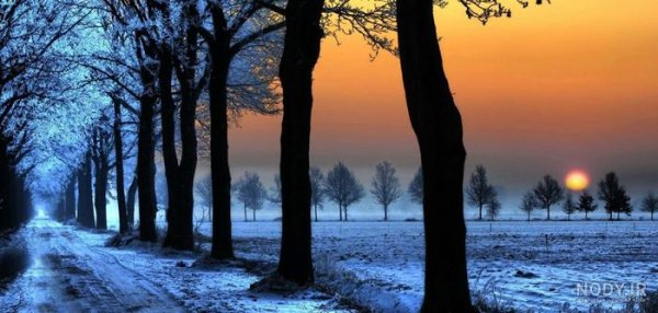  عکس طلوع زمستانی