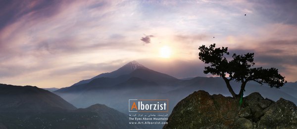 عکس کوه دماوند در شب