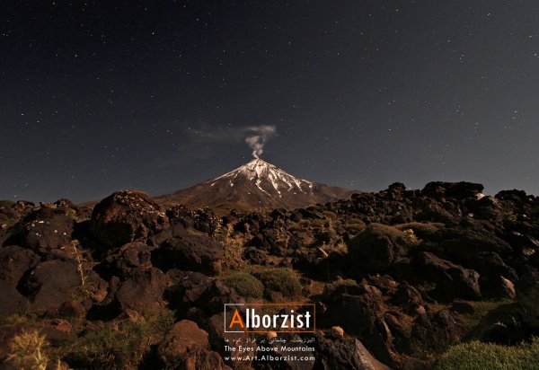  عکس کوه دماوند در شب