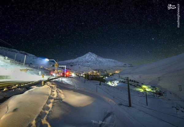  عکس کوه دماوند در شب