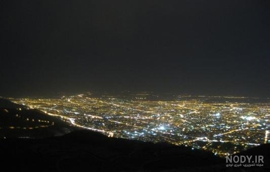  عکس کوه در شب