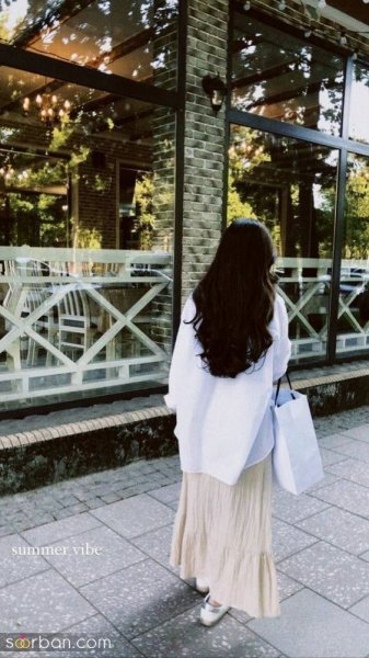  عکس دختر از پشت سر کنار دریا