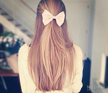  عکس دختر از پشت سر با موهای باز مشکی