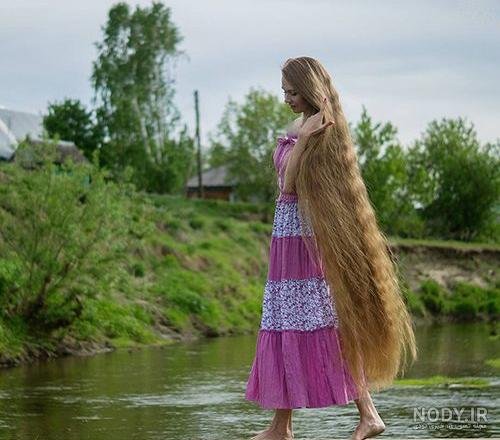  عکس دختر از پشت سر با موهای باز مشکی