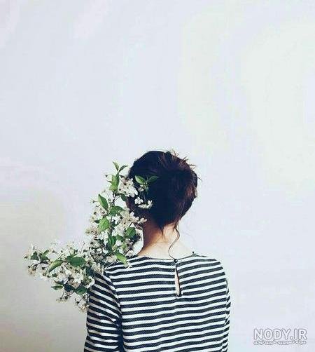  عکس دختر از پشت سر با موهای باز مشکی
