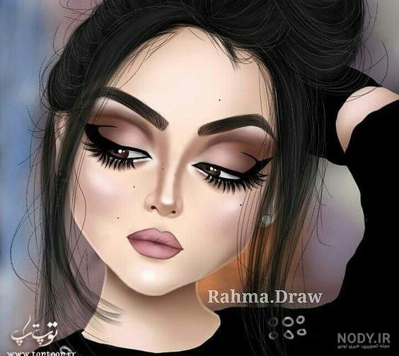  عکس دختر مو مشکی و چشم مشکی