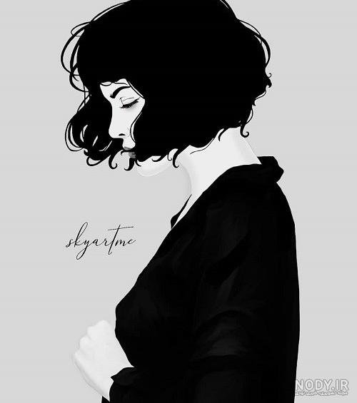  عکس دختر مو کوتاه مشکی برای پروفایل