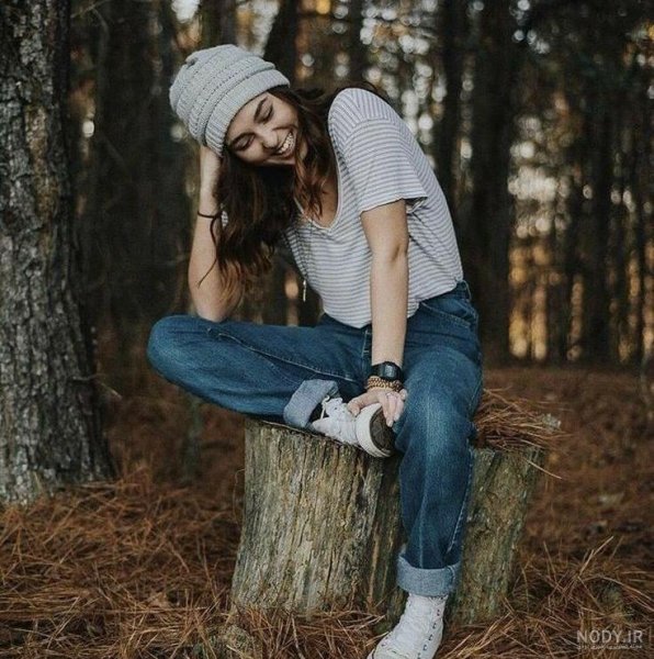  عکس دختر در جنگل برای پروفایل