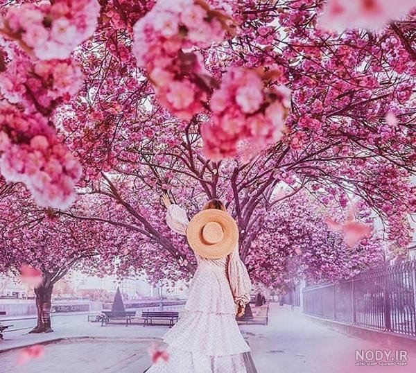  عکس دختر در طبیعت بهاری