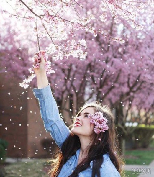  عکس دختر در طبیعت بهاری