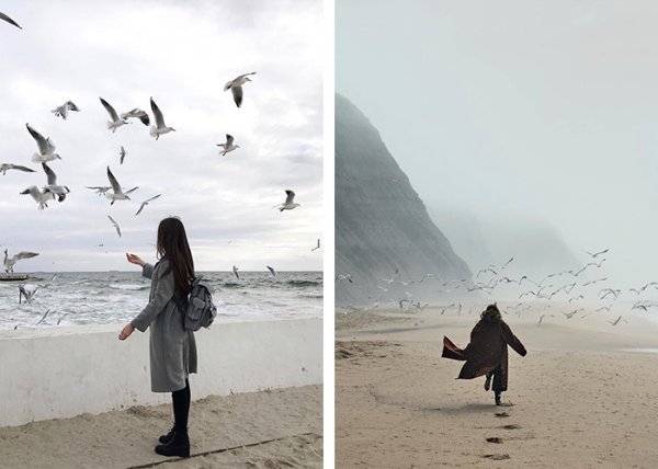  عکس دختر کنار دریا شمال