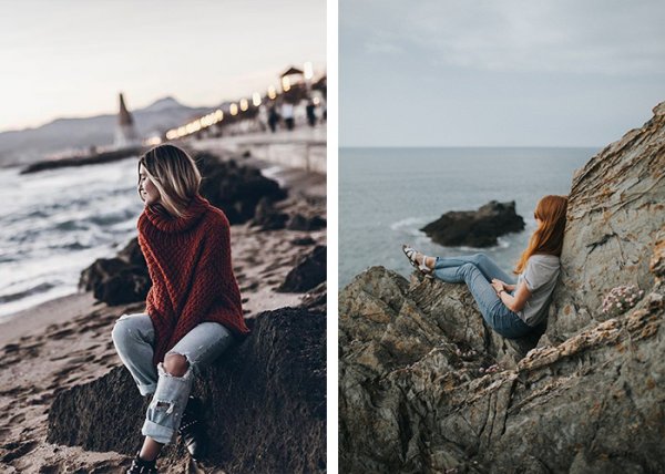  عکس دختر کنار دریا شمال