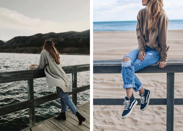  عکس دختر کنار دریا شمال