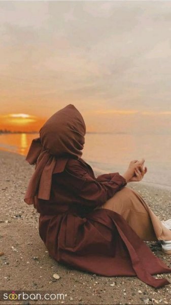  عکس دختر کنار دریا با مانتو